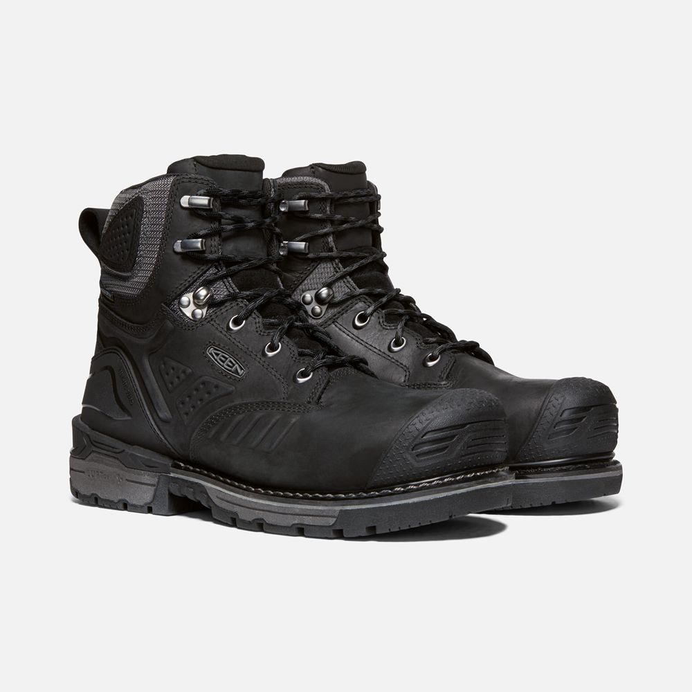 Botas de Trabajo Keen Mexico Negros - Hombre Philadelphia 6\" Waterproof (Carbon-Fiber Toe) - WK40728